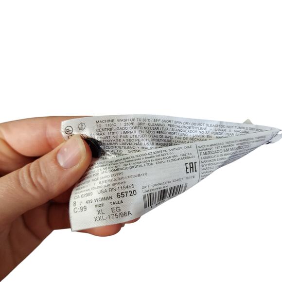 MANGO Womens Dress Africa in Black Size 10 Flowy Printed Surplice V Neck Flounce - Picture 6 of 12